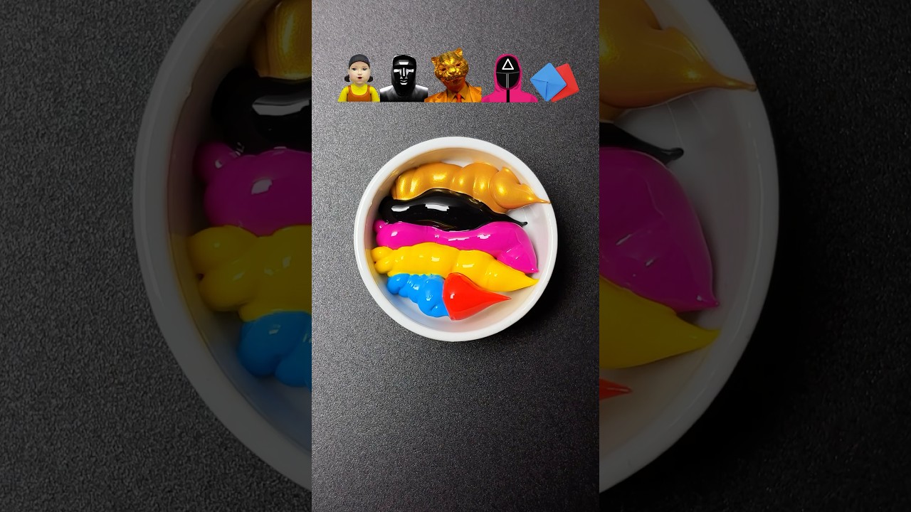 Squid game mixing What&rsquo;s the final color #squidgame2 #satisfying #sharkzhan