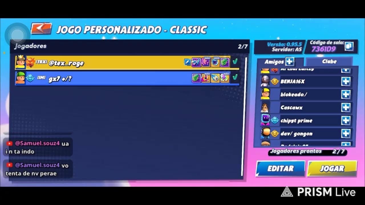🛑live de stumble guys con tex roge🛑 vem jogar!