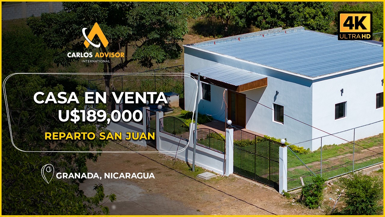 Casa en venta cerca de Granada, Nicaragua | Piscina + 900 m² de lote | US$189,000