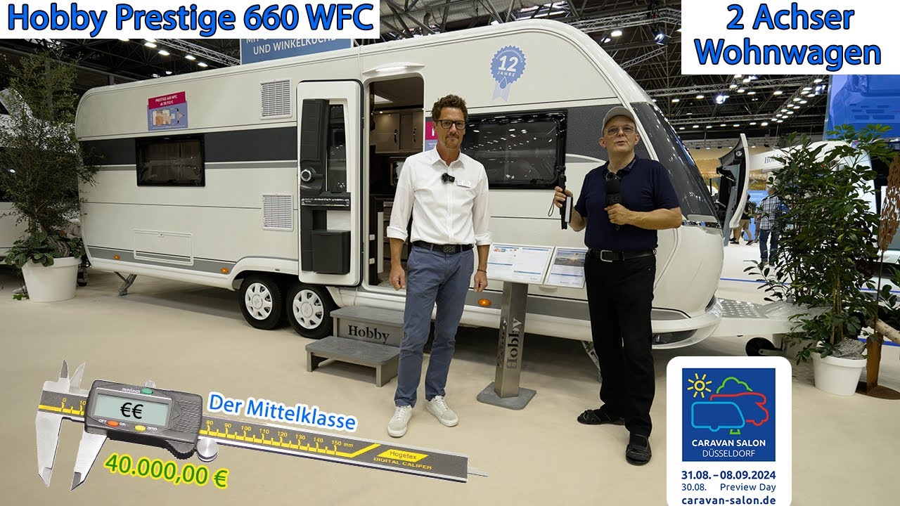 Hobby Prestige 660 WFC - 2 Achser Wohnwagen im gehobenen Preissegment - Caravan Salon 2024