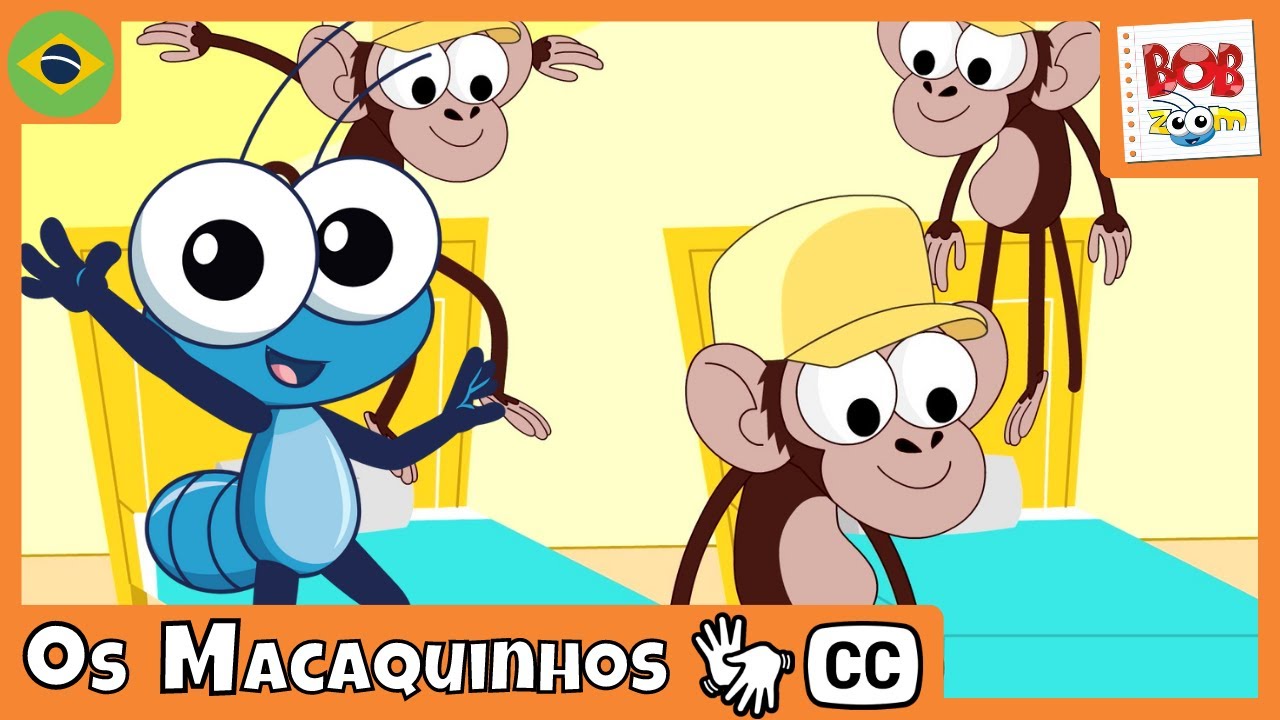 [LIBRAS] Os Macaquinhos | Bob Zoom | Vídeo Infantil Musical Oficial