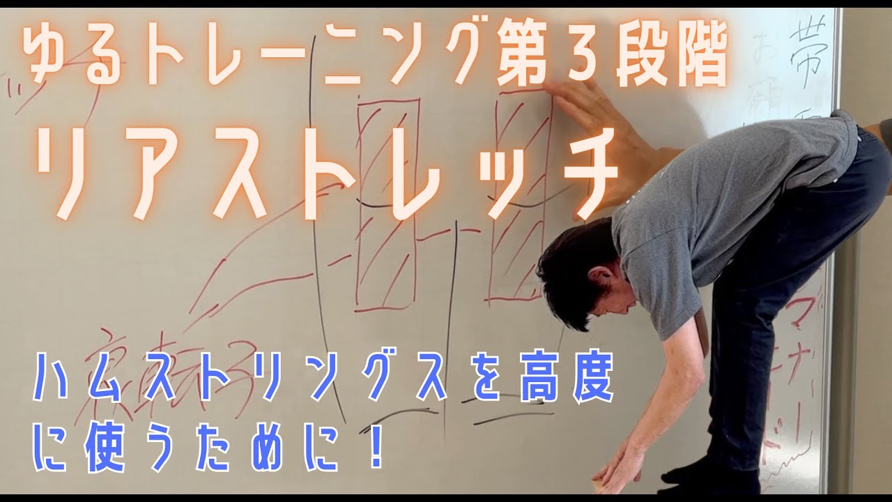 ゆるトレーニング　第3段階　［リアストレッチ］ハムストリングスを高度に使う為の重要なトレーニング！【リード　小野勝之】