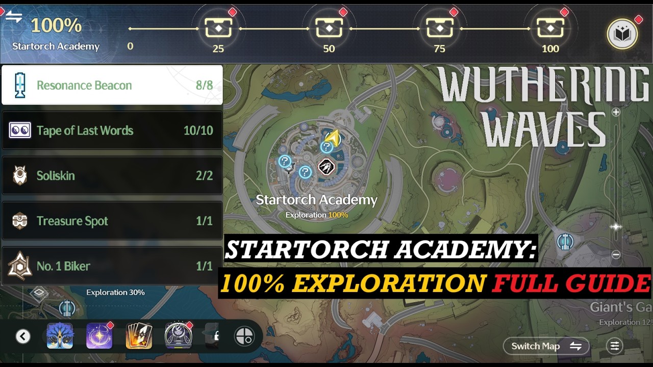 [Wuthering Waves](Treasure loot) Lahai-Roi: Startorch Academy - 100% Exploration Proress
