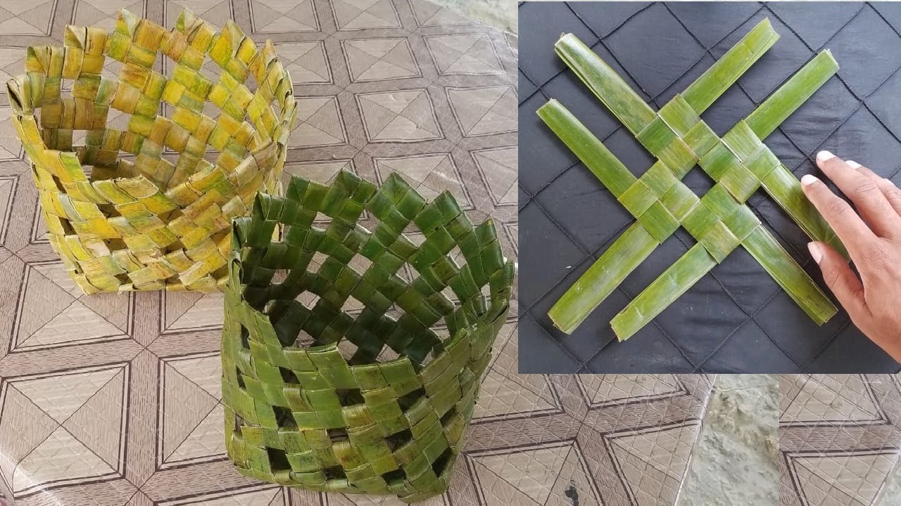 How to weave a coconut leaf basket