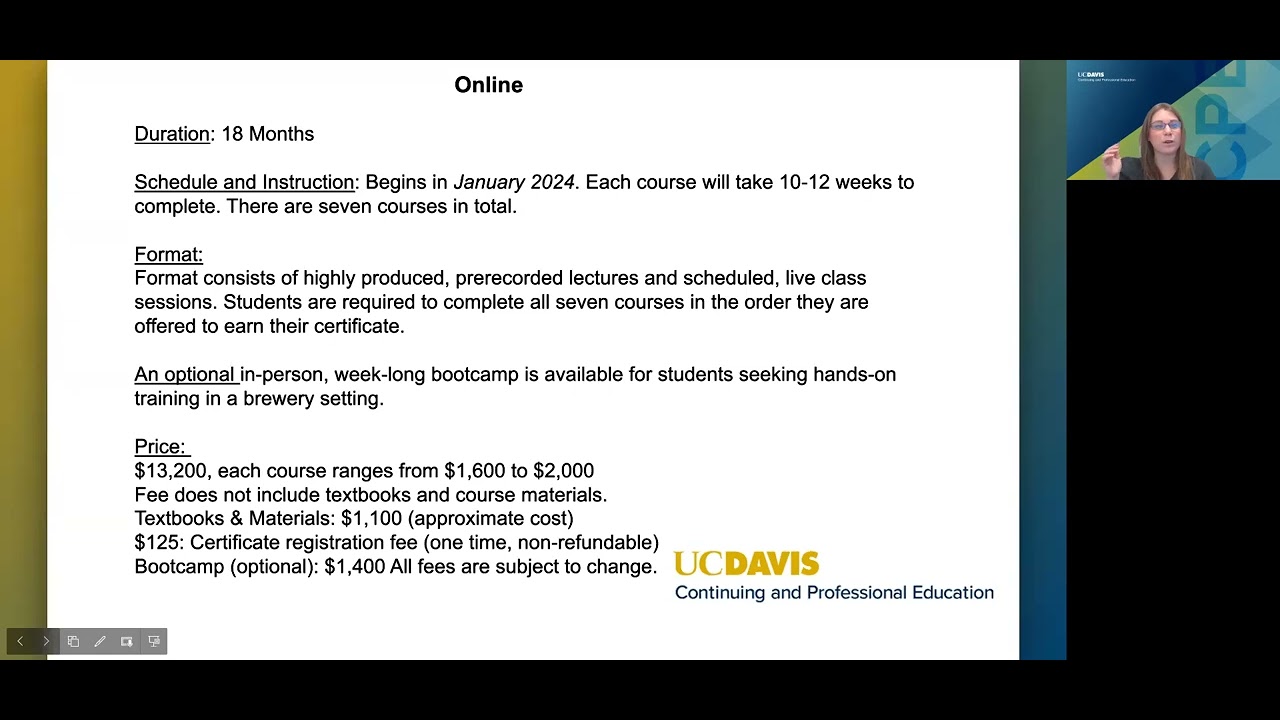 Master Brewer Certificate Information Session - In person Cohort