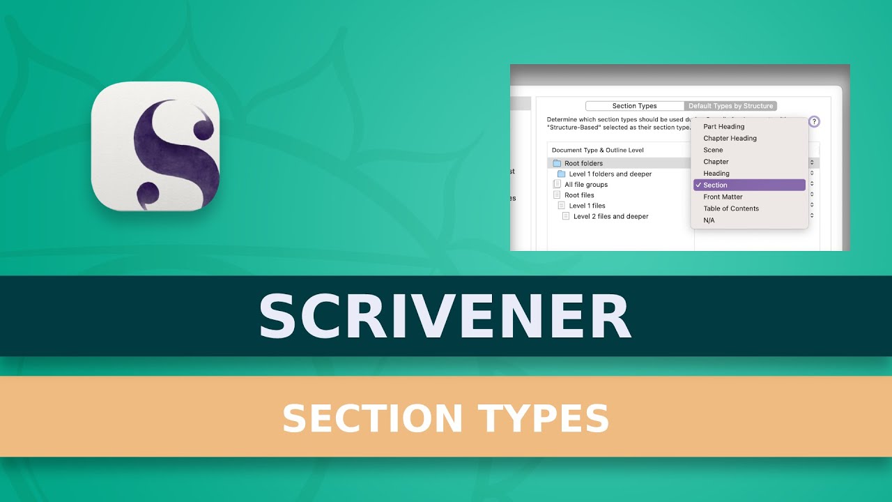 How To Use Section Types For Compiling In Scrivener