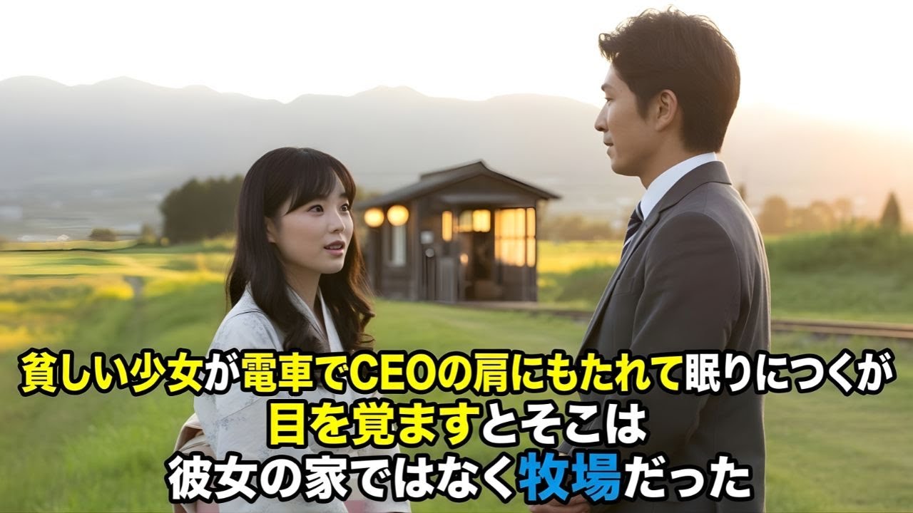 「貧しい少女が電車でCEOの肩にもたれて眠りにつくが、目を覚ますとそこは彼女の家ではなく牧場だった」