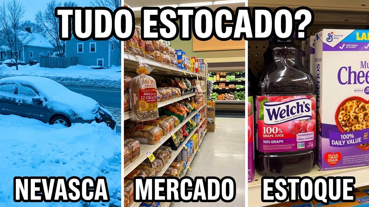 Vlog Primeiro dia depois da nevasca nos EUA ❄️ Estradas, mercado e rotina real 