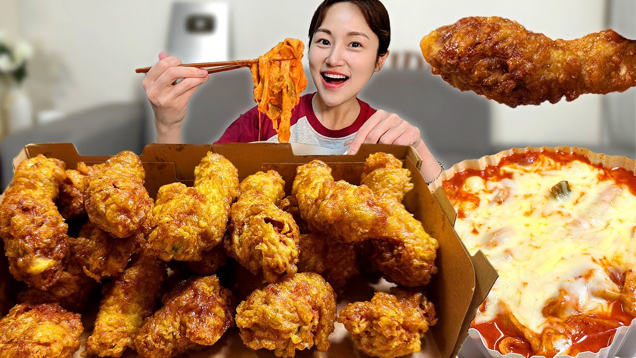 국룰조합🍗🔥 오랜만에 엽떡 교촌 허니콤보 먹방! 이건 정말 미친조합 입니다.. Tteokbokki & Chicken Mukbang