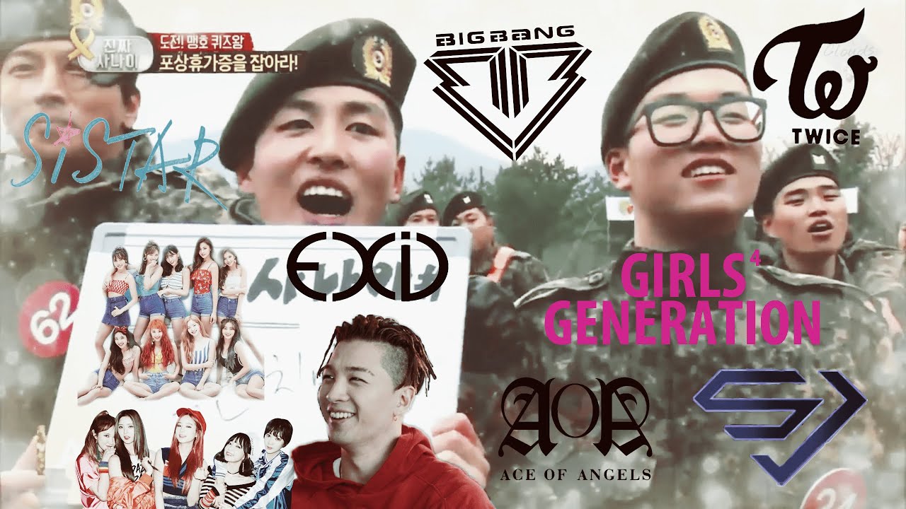 Korean Army reacts to Kpop groups! (Compilation)