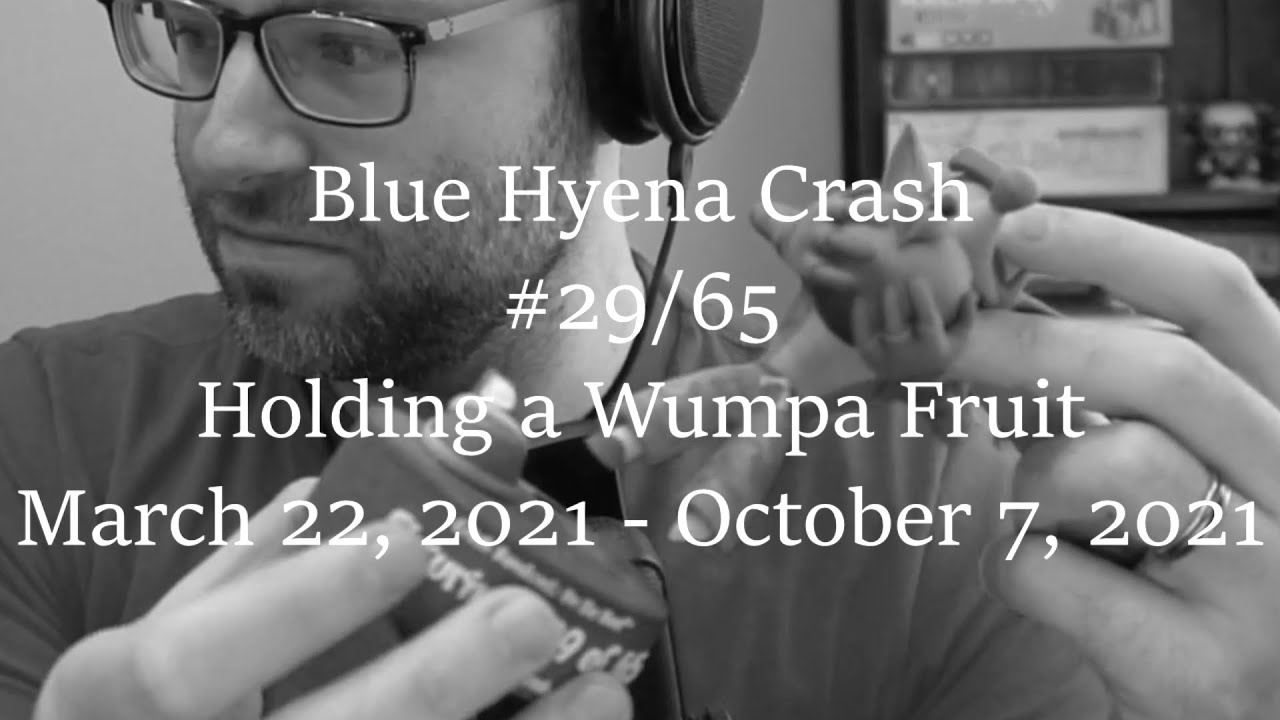 In Loving Memory of Blue Hyena Crash Figurine #29/65 Holding a Wumpa Fruit