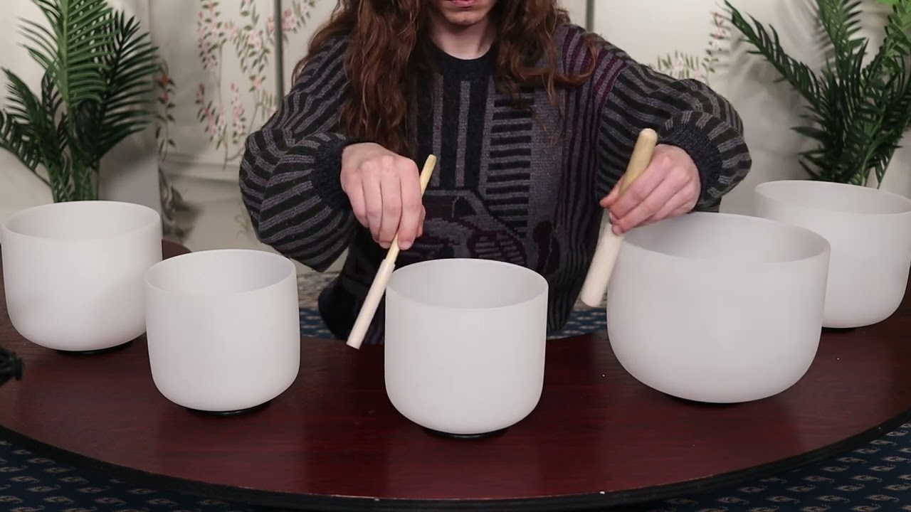 Unlimited - Crystal Five-Bowl Set (A=432hz) (#BSK663) | Unlimited Singing Bowls
