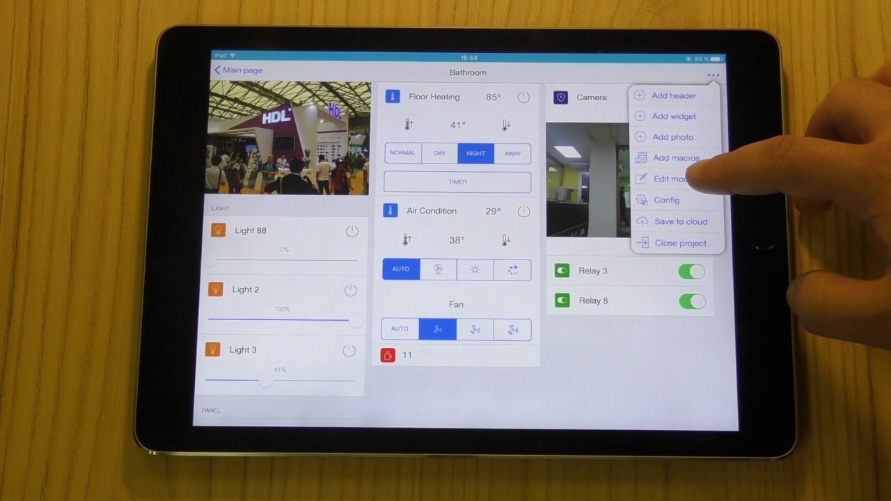 Настройка Gmail+Camera Wizard и создание правила в iRidium lite