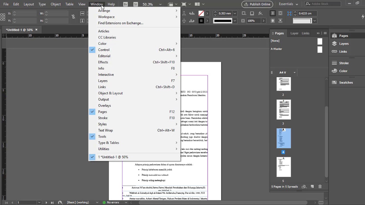 Trying Adobe InDesign CC 2018