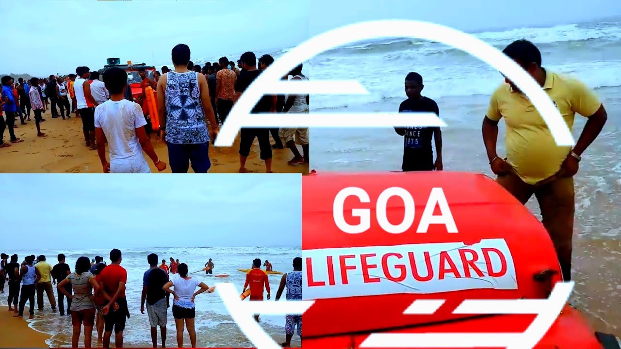 LIFEGUARDS Rescued 3peoples at calanguat beach goa 12-08-2017