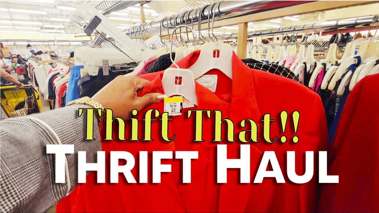 Thrift with Me | HOW TO - Thrift Fall 2023 Fashion Trends | Styling Thrift Haul | Model Image