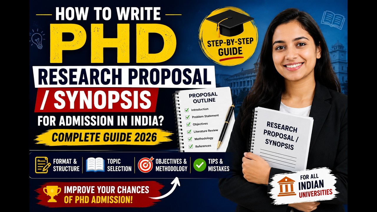 How to Write a PhD Research Proposal/Synopsis for Admission in India? | Complete Guide 2026 🎓