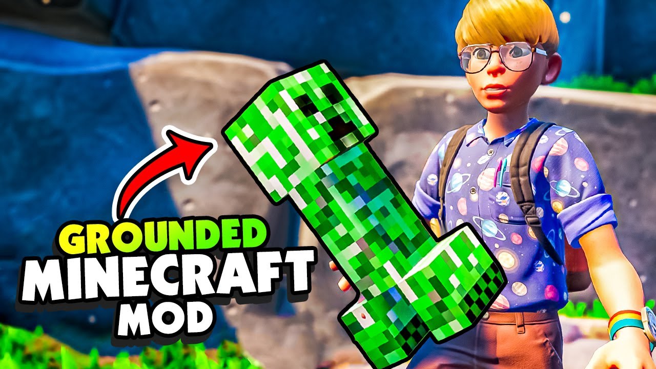 I Crafted a CREEPER And MINECRAFT Weapons In Grounded! - Grounded Mods