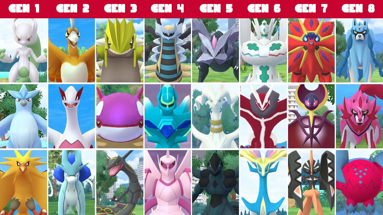 Every Shiny Legendary in Pokemon GO From Gen 1 to Gen 8!