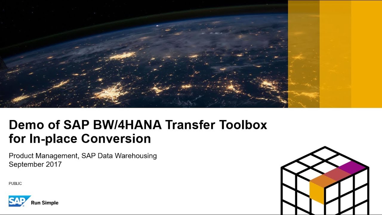 Demo of SAP BW/4HANA Transfer Toolbox Performing a Scope Transfer