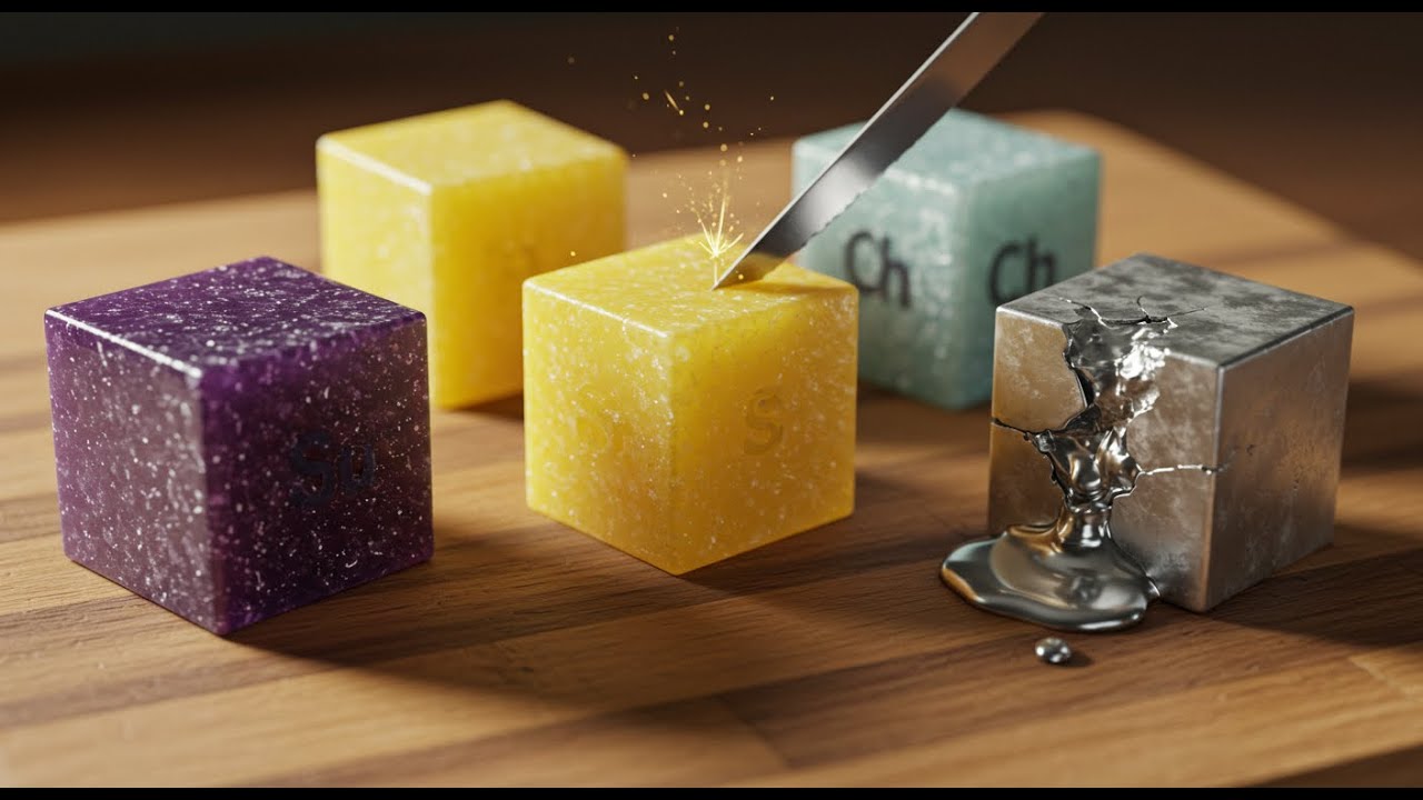Cutting the Periodic Table &ndash; Part 1 | Satisfying ASMR Reactions of Real Elements