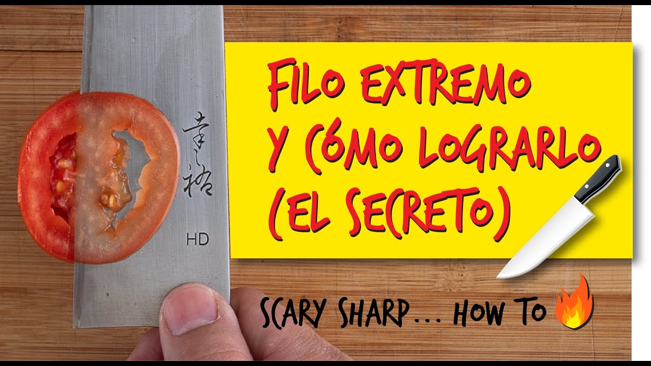 Filo máximo en tu cuchillo, el secreto para lograrlo🔪Scary sharp knife🍅