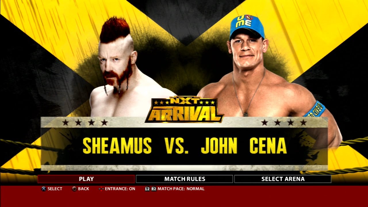 WWE 2K16 Gameplay Sheamus Vs. John Cena NXT Arrival PS3 HD