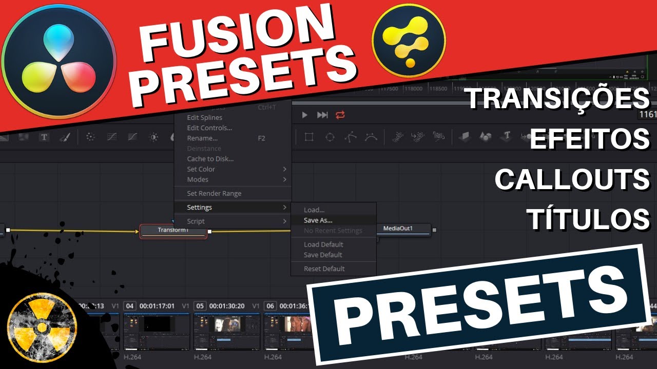 Davinci Resolve Fusion Tutorial - Como Salvar edições feitas no Fusion (Presets)