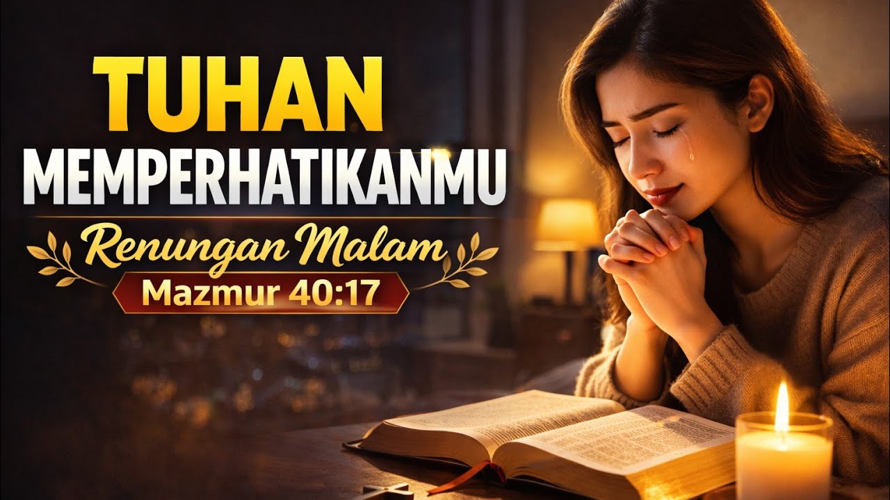 TUHAN MEMPERHATIKANMU | Renungan Malam Mazmur 40:17 – Saat Kamu Lelah dan Lemah
