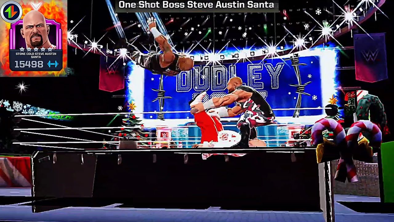 Steve Austin Santa 🔥 vs The Dudley Boyz In WWE Mayhem 