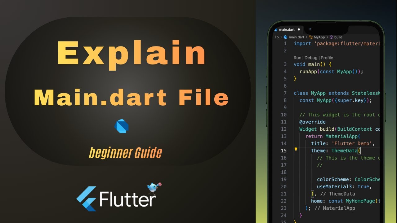main.dart Explained | Flutter App Entry Point | Flutter Beginner Tutorial