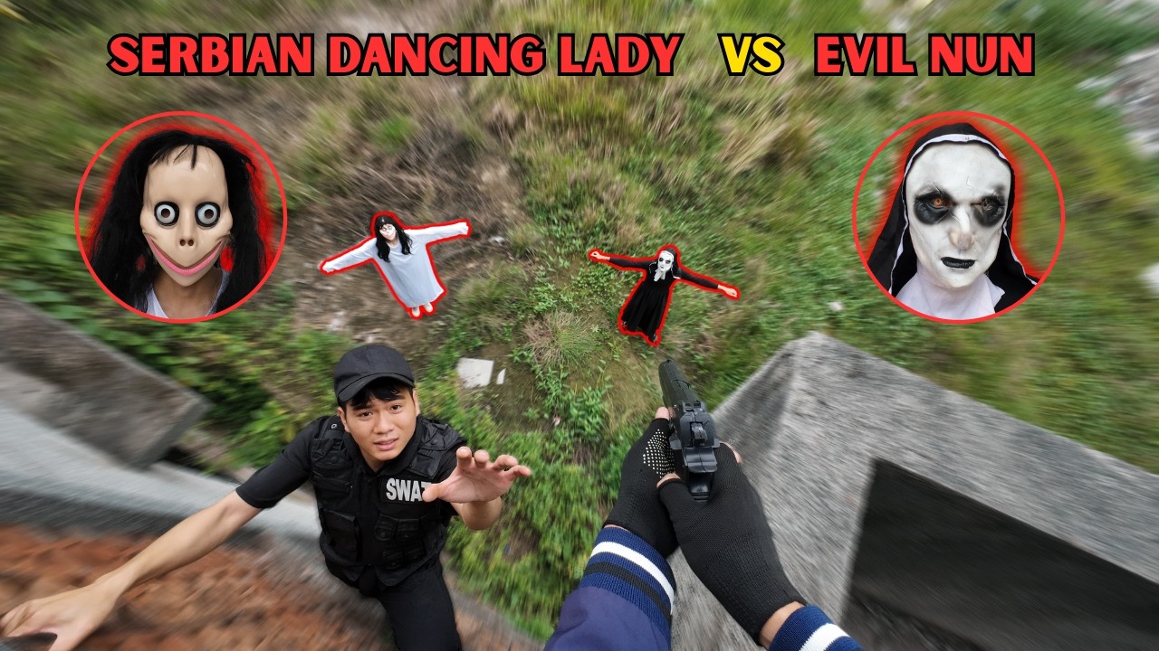 SERBIAN DANCING LADY & EVIL NUN VS POLICE ESCAPE 9.0 | HORROR POV | HORROR STORY