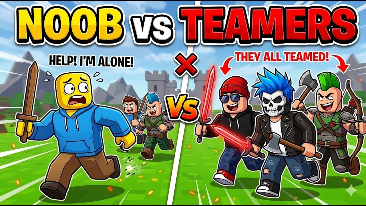 Noob Vs Teamers In Steal A Brainrot...