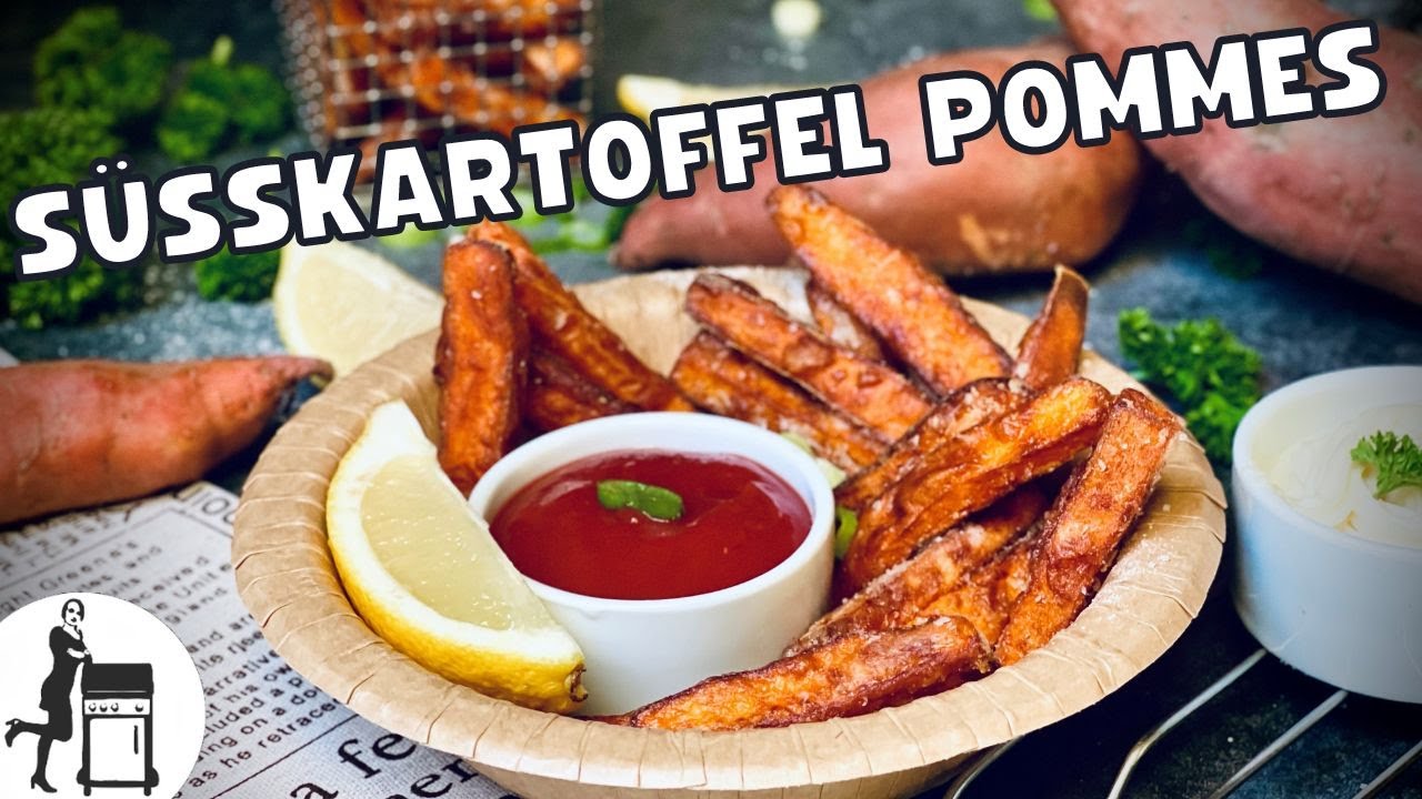 Süßkartoffel Pommes | außen kross & innen fluffig | Die Frau am Grill