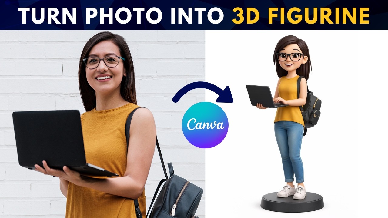 Превратите любую фотографию в 3D-фигурку в Canva (очень просто!)