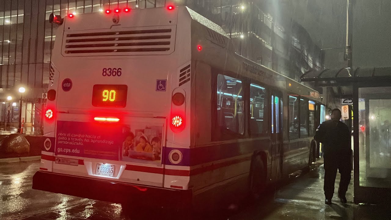CTA On-Board 2022 Nova LFS Bus #8366 On Rt 90 Harlem From Harlem Blue Line to Green Line