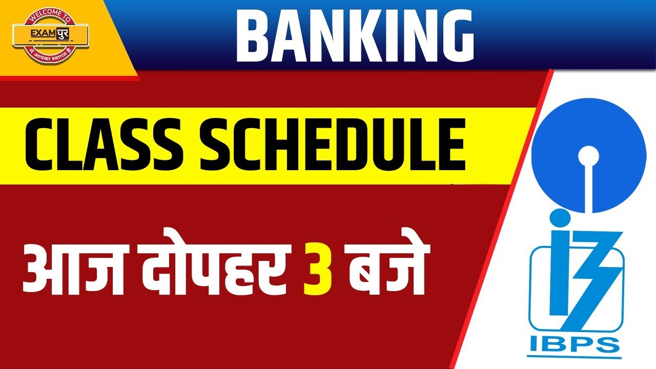 Banking Class Schedule || By Exampur || @ Live 3 Pm