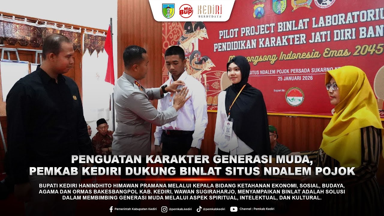 Penguatan Karakter Generasi Muda, Pemkab Kediri Dukung Program BINLAT Situs Ndalem Pojok