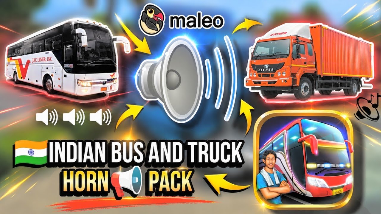 Indian Bus & Truck Horn Pack For Bussid || Horn For BUSSID || maleo | Free...😱 Download Now