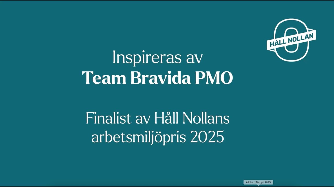Håll Nollans arbetsmiljöpris 2025 - webbinarium med team Bravida PMO - Special Projects