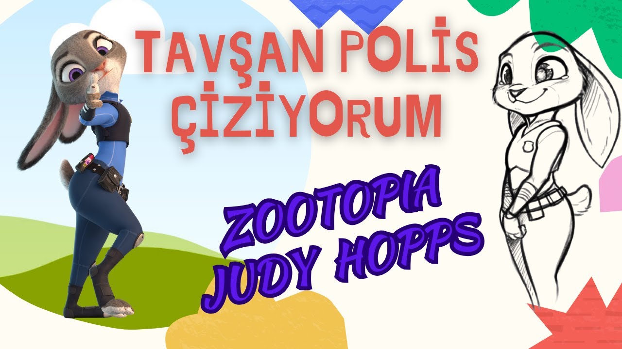 TAVŞAN POLİS ÇİZİMİ | How to draw Judy Hopps? | ZOOTOPIA CHARCOAL