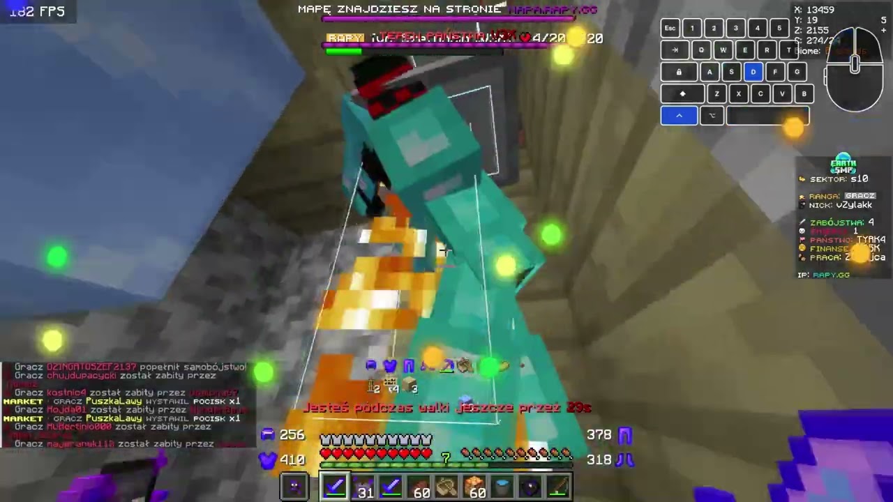 ŚWIĄTECZNE BICIE STIVÓW PO KASKU NA RAPY.GG🎅🥳 | EARTH SMP | Państwo TYRK4 | vZylakk