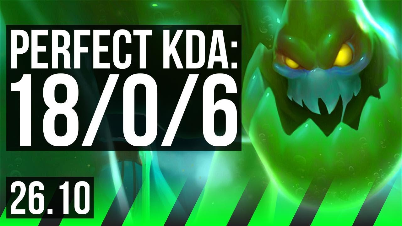 ZAC vs GRAVES (JGL) | Perfect KDA: 18/0/6 | KR Master | 26.10