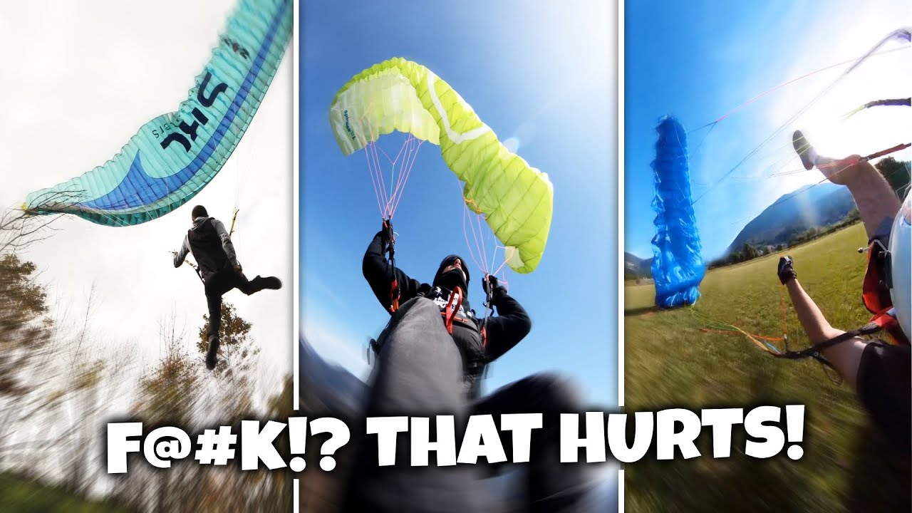 My 10x Paragliding GONE WRONG (Paragliding Accidents Compilation)