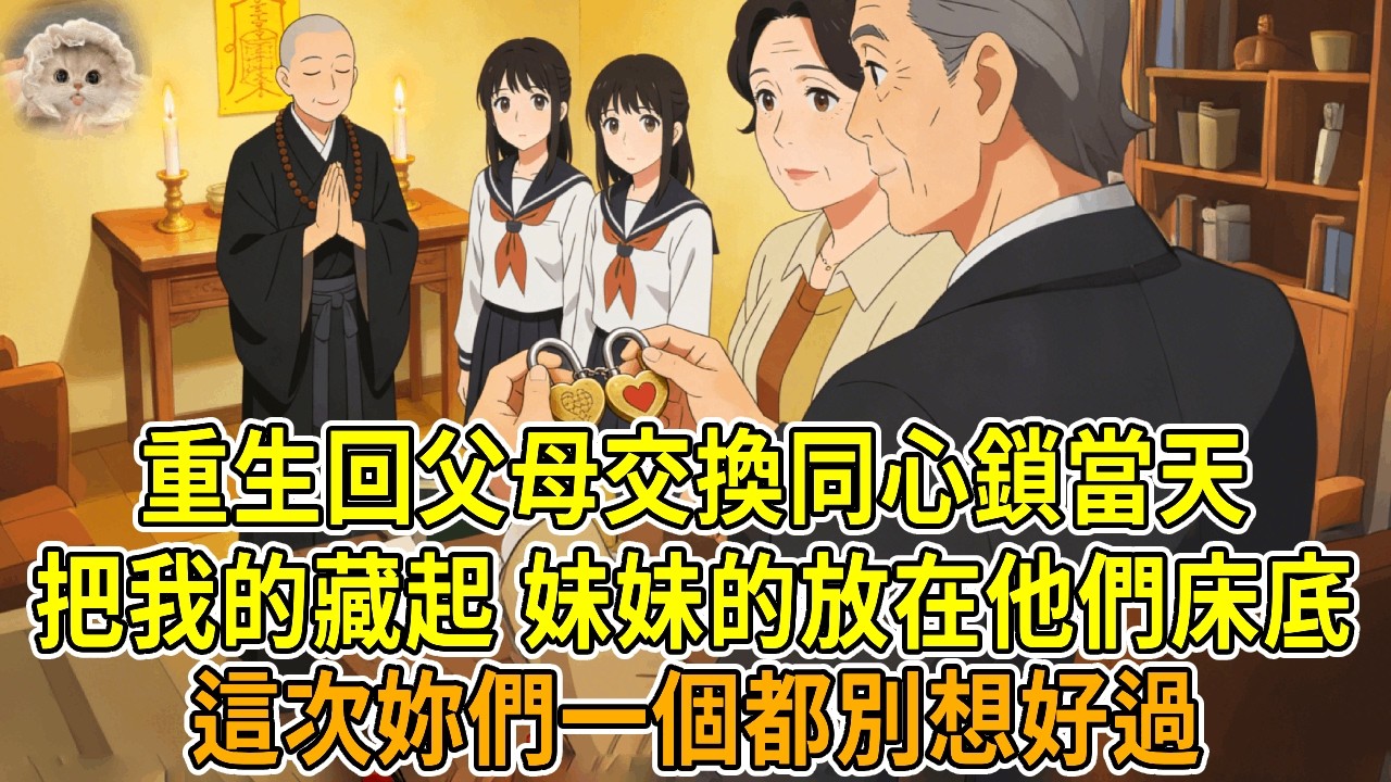 上一世，父母把我和妹妹的同心鎖交換佩戴，只因道士算出妹妹命格有缺陷。從那之後，我從小到大體弱多病，妹妹卻從未生病。我被全家嫌棄，把我賣給老瘸子，我被折磨心誌破碎，自己結束了生命。再睜眼，我回到父母交換