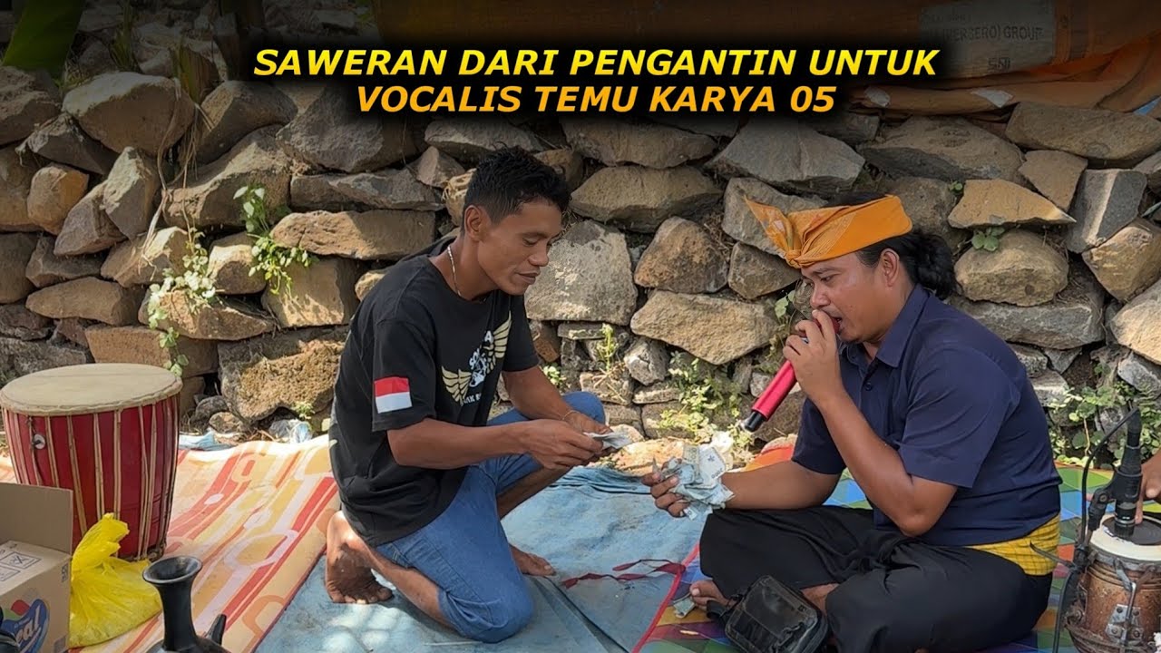 Mustamin Temu karya 05 dapat saweran dari pengantin || Lagu Ate sede live kondok desa borok toyang