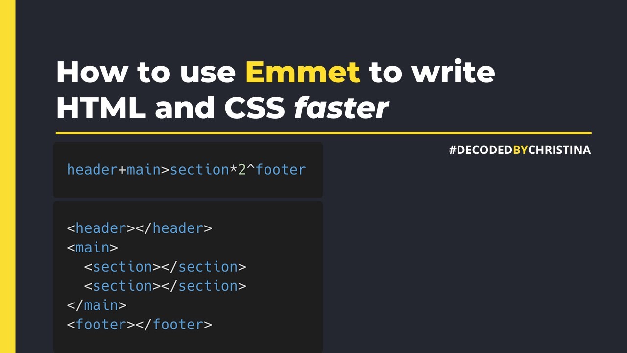 Как использовать Emmet и VS Code для более быстрого написания HTML и CSS.