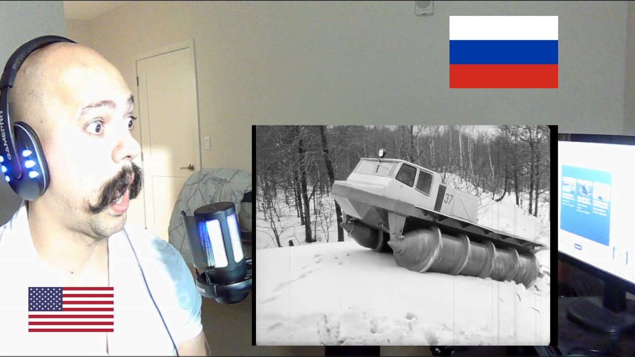 American reacts To Russian Invention Испытание шнекового движителя, 1970