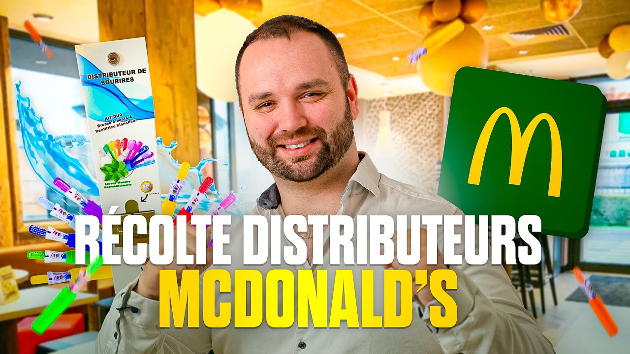 RECOLTE DISTRIBUTEURS AUTOMATIQUES CHEZ MC DONALD ! Record en 1 journée !