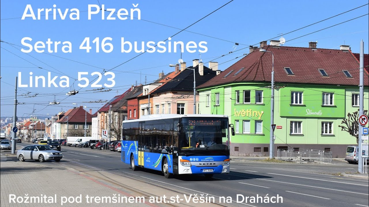 ARRIVA PLZEŇ VOZEM SETRA 416 BUSSINES ROŽMITAL-Věšín Na drahách 